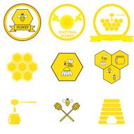 Set of honey labels