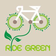 Bicycle ride for Green Eco Vector illustration N2