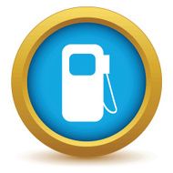 Gold gas station icon