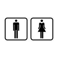 Vector a man and lady toilet sign Illustration EPS10 N18