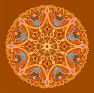 Circular ornament in ethnic style N3