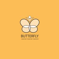 Sweet Butterfly Vector icons flat design set N5