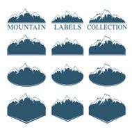 Mountain labels collection