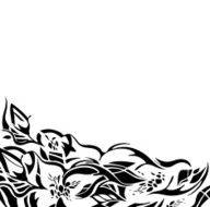 White wedding background with floral ornaments N2