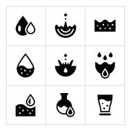 Set icons of water N2