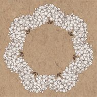 Vector frame with hydrangea