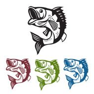 Bass fish Fishing mascot