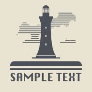 Lighthouse icon or sign N5