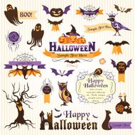 Set of halloween decorative elements N3