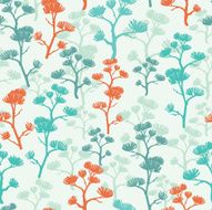 Asian Trees Seamless Pattern Background N2