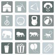 Vector Set of Circus Icons N9