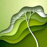 Vector illustration with stylized tree N4