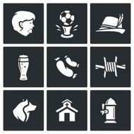 Germany icons set Vector Illustration N2