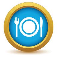 Gold dinner icon