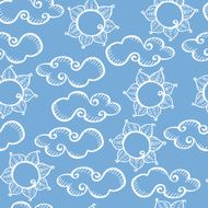 vector sky seamless pattern N2