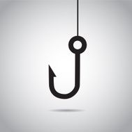 Hook icon isolated on white background N3