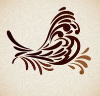Background with stylized bird N2