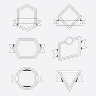 Set of abstract geometrical Aztec seamless patterns N3