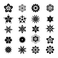 Vector set with design elements for decoration Flowers set