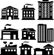 silhouettes of buildings