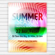 Tropical summer party flyer