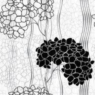 Vector seamless floral pattern with hydrangea N2