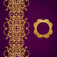 Vector seamless border in Victorian style N45