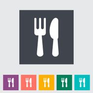 Cutlery single flat icon N4