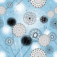 graphic texture of dandelions