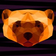 Abstract glutton Polygonal geometric illustration painted in bright imaginary colors