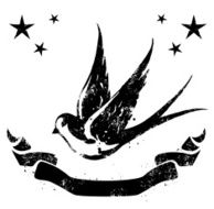 Swallow and banner