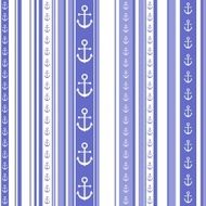 Seamless striped pattern with anchor motif