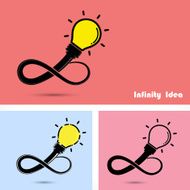 Infinity bulb light idea concept of big ideas inspiration innovation