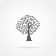 tree with hearts icon