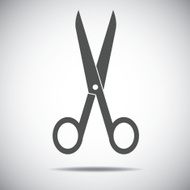 Scissors symbol isolated icon