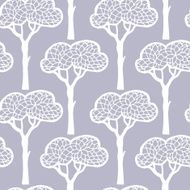 vector watercolor trees seamless pattern N8