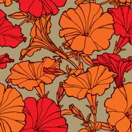 Seamless Pattern with floral ornament N182
