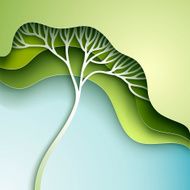 Vector illustration with stylized tree N5