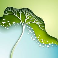 Vector illustration with stylized tree N6