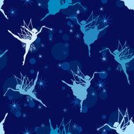 Seamless pattern of magic fairies