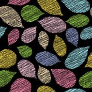 fall background with scratched raspberry leaves Contrast seamless