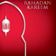 Window &quot;Ramadan Kareem&quot; (Generous Ramadan) card in vector format N16