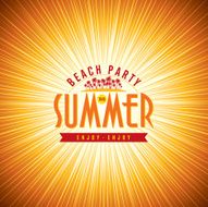 Summer Beach Party Vector Flyer Template