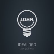 New idea vector logo template Creative art logotype concept