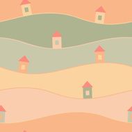 Seamless pattern with houses N21