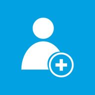 Add user white icon