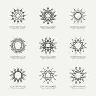 Geometric abstract symmetric shapes set Business icon Logo template Symbols N4