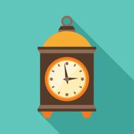Icon retro watch in flat design style