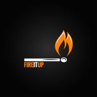 match fire concept design background