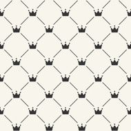 Simple seamless vector pattern with crown N19